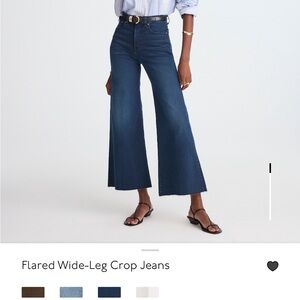 Madewell Dark Blue cropped Flare & Wide Leg Jeans
